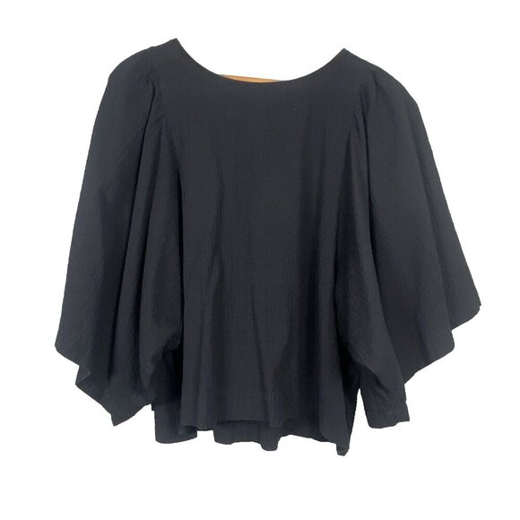 Levi's Lucy Wing Top Black Cotton Crepe Women’s Size S ($60) Classic Capsule - Picture 1 of 11